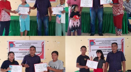 Pemdes Tangkasi Salurkan 27 KPM Tahap Pertama Selama 6 Bulan, Serta Honor 5 Kader Kesehatan dan 2 Guru Taman Pengajian