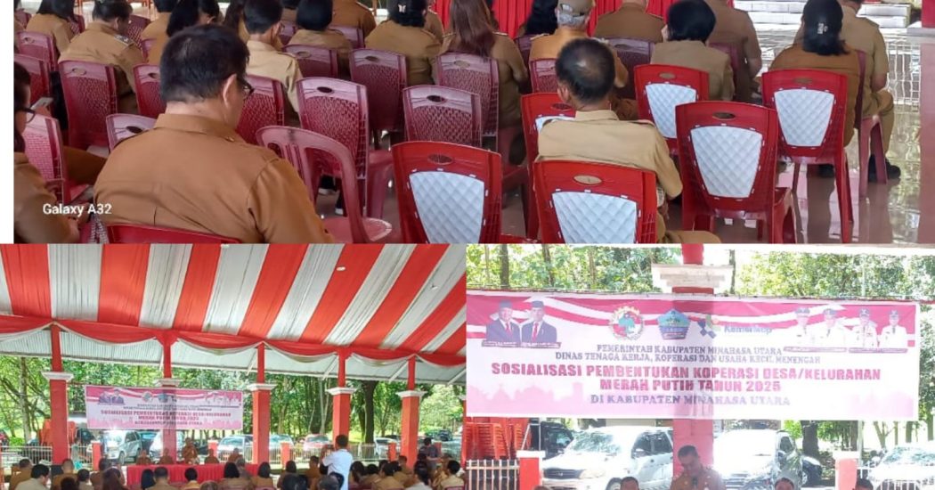 Pemkab Minut Sosialisasikan Percepatan Pembentukan Koperasi Desa Merah Putih