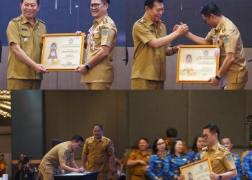 Pemkab Minut Cetak Prestasi di Sektor Ketenagakerjaan, Bupati Joune Ganda Terima Paritrana Award 2024