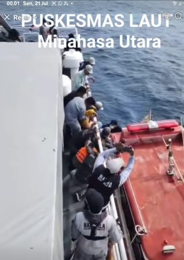Kapal Puskesmas Laut Pemkab Minut Gerak Cepat Evakuasi Korban KM Barcelona 5