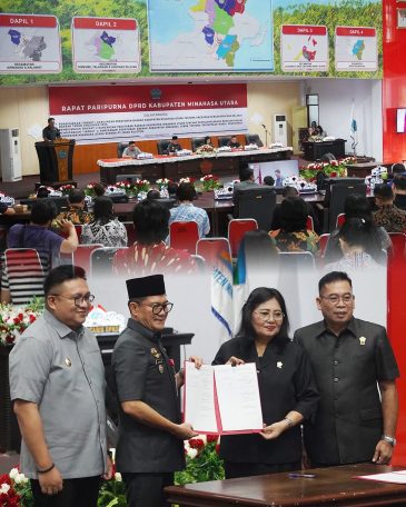 Hadiri Tiga Agenda Penting Paripurna DPRD Minut, Bupati Joune Ganda Berharap Pelaksanaan Program dan Kebijakan Dapat Berjalan Efektif